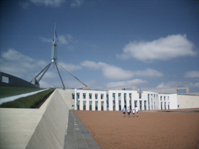 The new Parliament building.  Mark likes it, apparently.