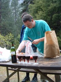 Four full glasses - a rare sight at a Satwoth picnic