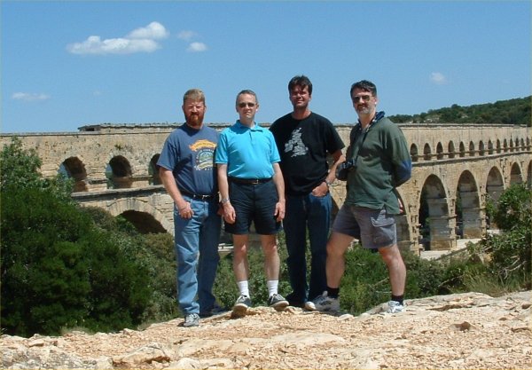 Four git-ugly blokes and quite a nice bridge