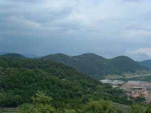 Some pretty volcanoes.  With a bloody ugly industrial estate in the corner of shot.